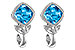A233-25343: EARR 2.12 BLUE TOPAZ 2.14 TGW