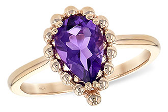 A235-04434: LDS RING 1.06 CT AMETHYST