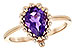 A235-04434: LDS RING 1.06 CT AMETHYST