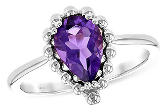A235-04434: LDS RING 1.06 CT AMETHYST