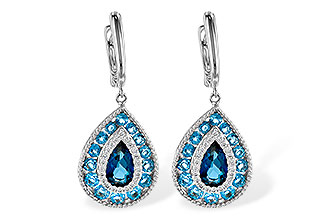 A235-95343: EARR 3.15 TW BLUE TOPAZ 3.32 TGW