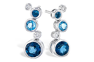 A318-70807: EARR 2.27 BLUE TOPAZ 2.40 TGW