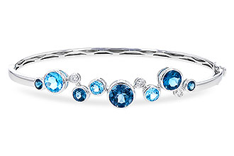 A319-55307: BANGLE 3.95 TW BLUE TOPAZ 4.06 TGW