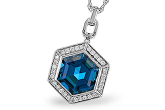 A320-48052: NECK 3.40 LONDON BLUE TOPAZ 3.55 TGW (9MM LBT)