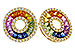 A320-48943: EARRINGS 2.10 MULTI-COLOR SAPP 2.37 TGW