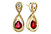 A320-48952: EARRINGS .40 RUBY .52 TGW (4x3 RUBY)