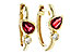 A320-50816: EARRINGS .48 RUBY .54 TGW