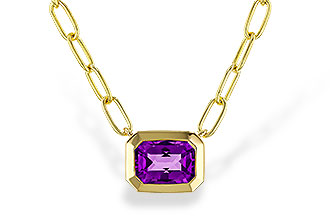 A320-51716: NECKLACE .82 AMETHYST (18")