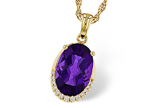 A320-54370: NECKLACE 2.70 AMETHYST 2.76 TGW (12x8MM OV)