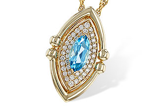 A320-54389: NECKLACE .54 BLUE TOPAZ .70 TGW (8x4MM BT)