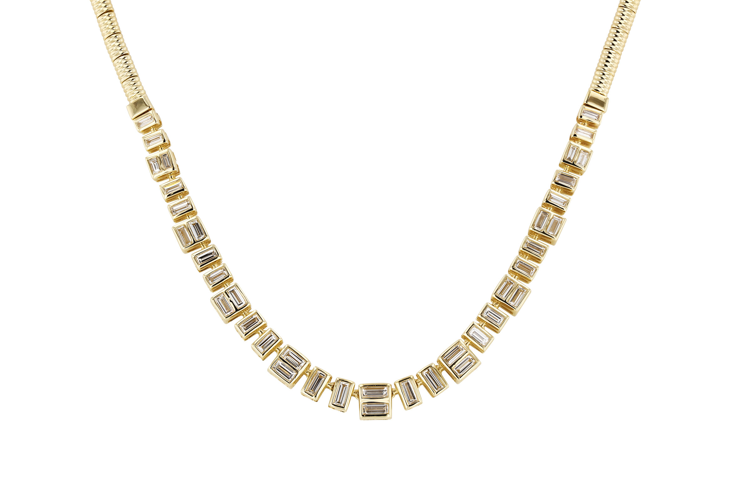 A321-38952: NECKLACE 1.80 TW BAGUETTES (17")