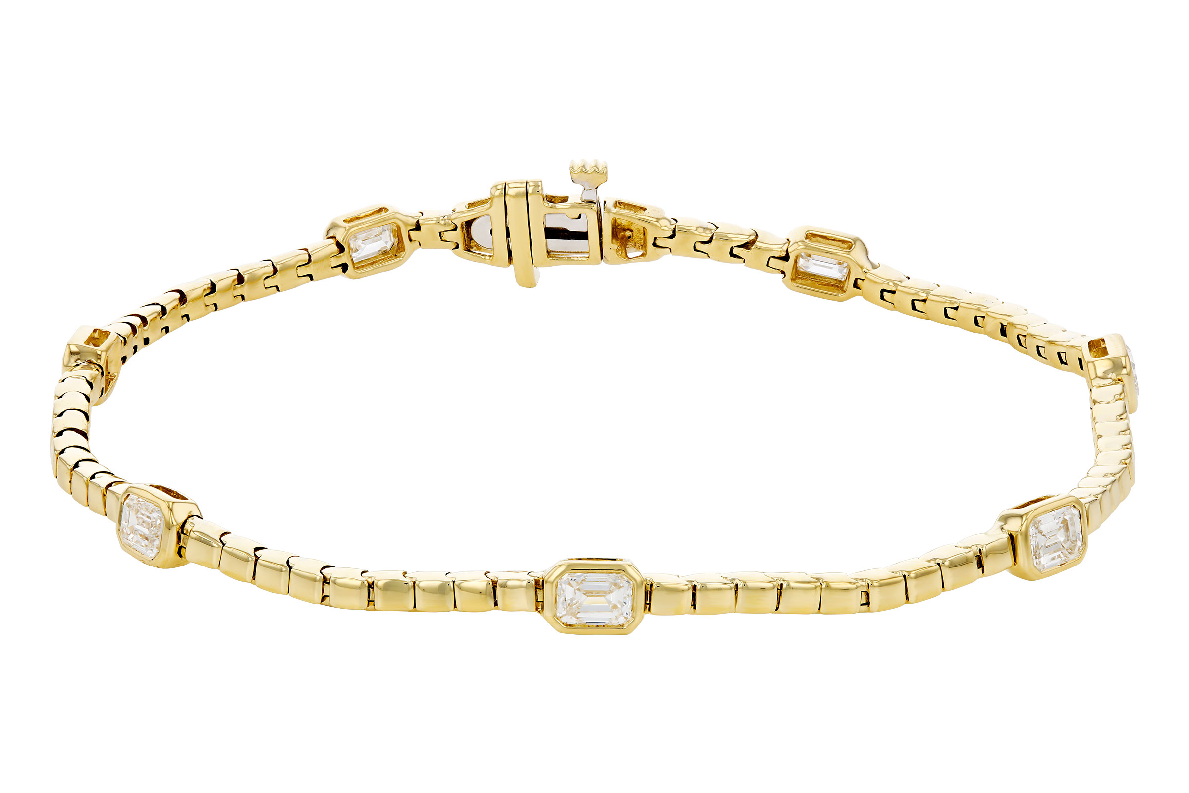 A321-38970: BRACELET 1.32 TW EMERALD CUT DIA (7")