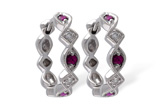 B046-82552: EARRINGS .20 RUBY .25 TGW
