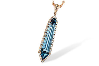 B235-91698: NECK 3.47 LONDON BLUE TOPAZ 3.70 TGW