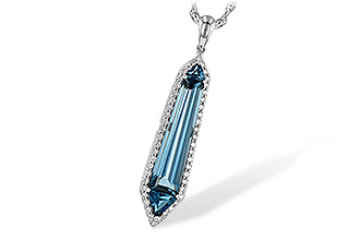 B235-91698: NECK 3.47 LONDON BLUE TOPAZ 3.70 TGW