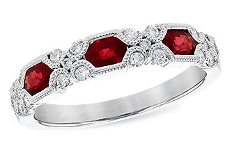 B318-68016: LDS WED RG .74 RUBY 1.00 TGW (4x3MM RUBY)