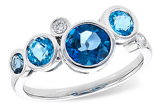 B318-70798: LDS RG 1.40 TW BLUE TOPAZ 1.45 TGW