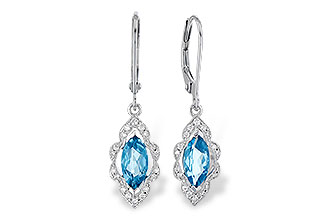 B318-71725: EARR 1.02 TW BLUE TOPAZ 1.17 TGW