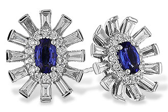 B319-62579: EARR .60 TW SAPPHIRE 1.32 TGW (5x3MM SAPP)