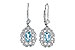 B320-47143: EARRINGS .75 TW AQUA .92 TGW (7x5MM AQUA)