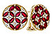 B320-47179: EARRINGS 2.07 TW RUBY 2.37 TGW