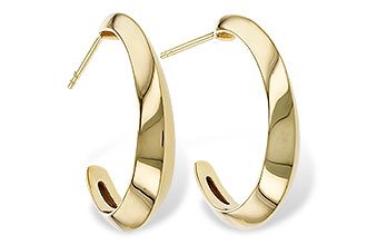 B320-48043: GOLD EARRINGS (25MM)