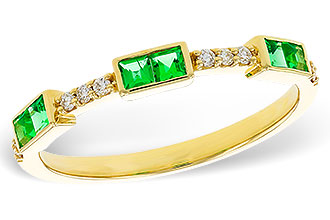 B320-50798: LDS WED RG .23 TW EMERALD .30 TGW