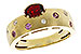 B320-52616: LDS RG .58 MULTI CLR (GAR & PINK SAPP) .66 TGW