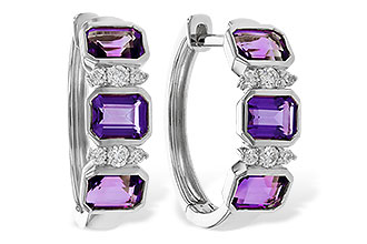 B320-54398: EARRING 1.05 TW AMETHYST 1.16 TGW