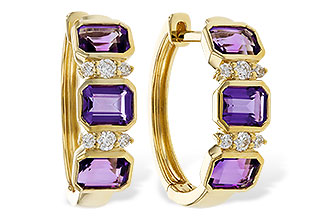 B320-54398: EARRING 1.05 TW AMETHYST 1.16 TGW