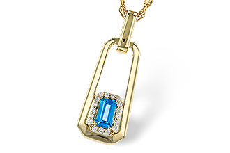 B320-54425: NECKLACE .33 BLUE TOPAZ .40 TGW (5x3MM BT)