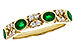 B321-37161: LDS WED RG .54 TW EMERALD .68 TGW