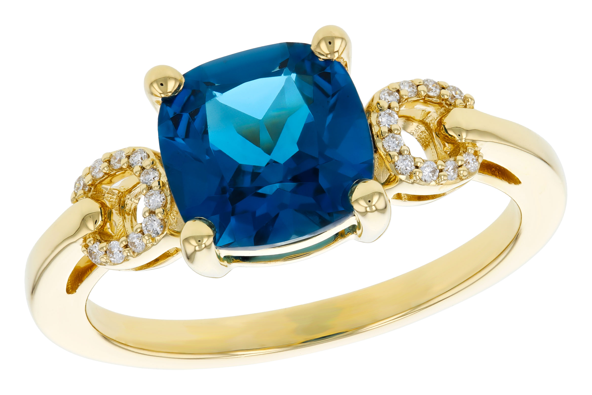 B321-38952: LDS RG 2.16 LONDON BLUE TOPAZ 2.21 TGW (8MM LBT)