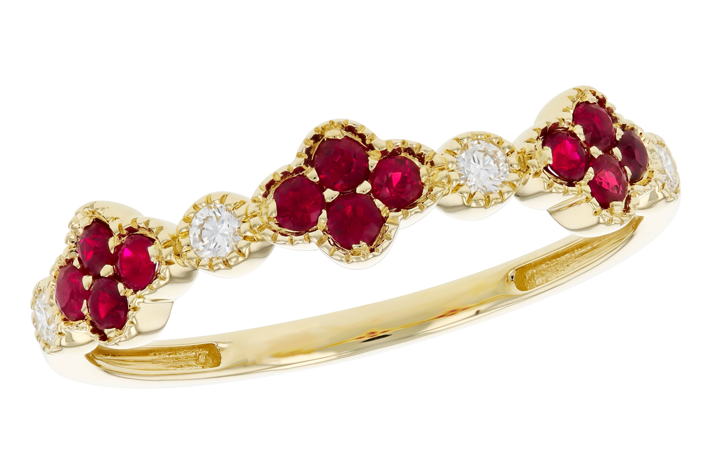 B321-39843: LDS WED RG .22 TW RUBY .30 TGW