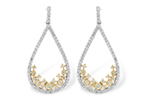 C233-26188: EARR .31 YELLOW DIAS .75 TW