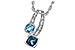 C235-08988: NECKLACE .91 TW BLUE TOPAZ 1.04 TGW