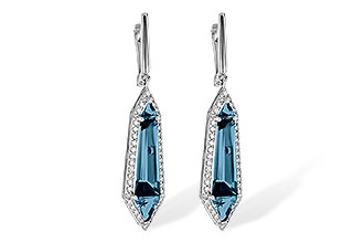 C235-94379: EARR 5.25 LONDON BLUE TOPAZ 5.67 TGW