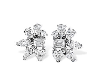C319-61688: EARRINGS .90 TW FANCY CUT DIAS