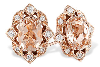 C319-61716: EARR .80 MORGANITE .89 TGW (6x4MM MORG)