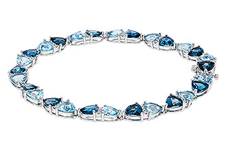 C320-48061: BRACELET 12.20 BLUE TOPAZ 12.50 TGW (7")