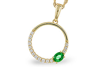 C320-48934: NECKLACE .19 EMERALD .34 TGW