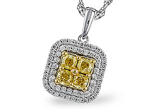 C320-49852: NECK .52 FANCY YELLOW DIAMONDS .72 TW