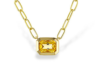 C320-51707: NECKLACE .86 CITRINE (18")