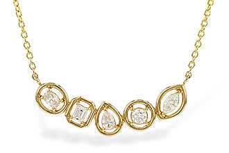 C320-52561: NECKLACE .50 TW FANCY CUT DIAS (18")