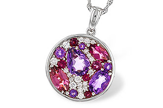 C320-52634: NECK 1.83 TW SEMI-PRECIOUS (P.TOUR, AMY) 2.00 TGW