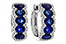 C320-53461: EARRINGS 2.32 TW SAPPHIRE 2.57 TGW