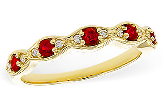 C320-54388: LDS WED RG .28 RUBY .34 TGW