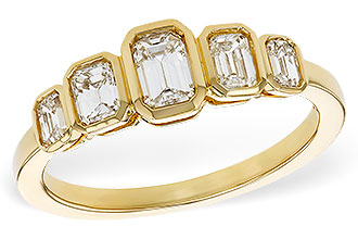 C320-54425: LDS DIA WED RG .90 TW EMERALD CUTS