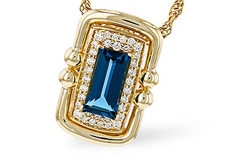 C321-37134: NECK .84 LONDON BLUE TOPAZ .96 TGW (8x4MM LBT)