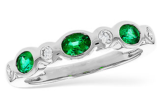 C321-37161: LDS WED RG .43 EMERALD .56 TGW